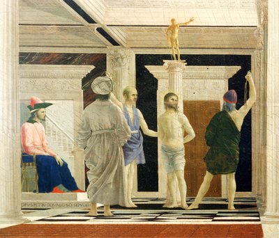 Flagellazione di Cristo (dettaglio) da Piero della Francesca