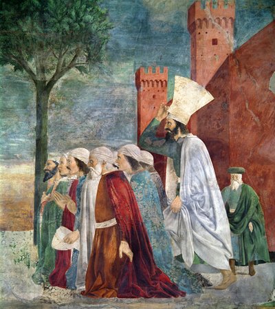 Eraclio restituisce la Croce a Gerusalemme, dal ciclo della Leggenda della Vera Croce (dettaglio) da Piero della Francesca
