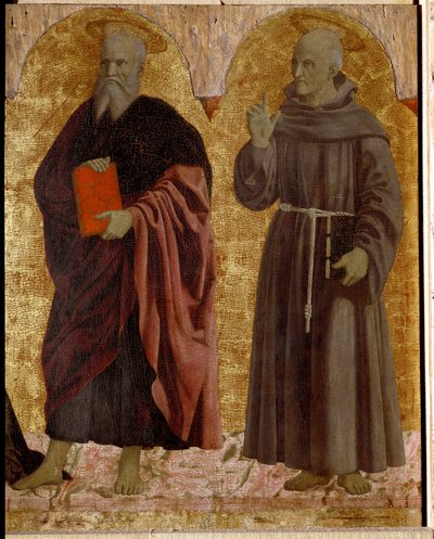 Polittico della Misericordia: la Vergine della Misericordia, circondata da santi (dettaglio di Sant