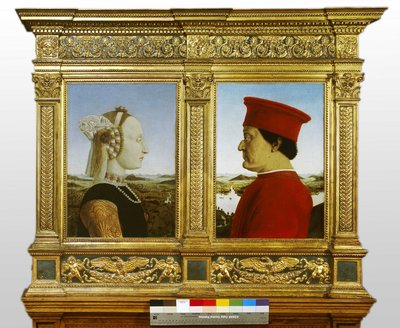 Ritratti di Federico da Montefeltro, duca di Urbino (1422-1482) e Battista Sforza (1446-1472) da Piero della Francesca