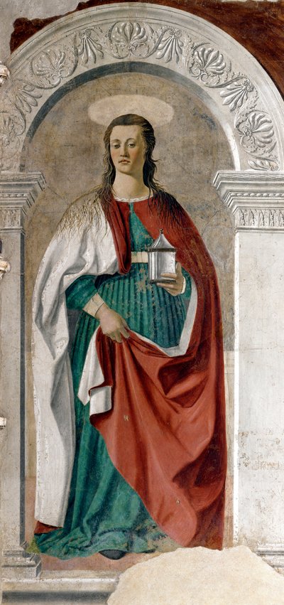 Santa Maria Maddalena affresco di Piero della Francesca (1415/20-1492) circa 1460 Dim. 190x180 cm Arezzo, cattedrale da Piero della Francesca