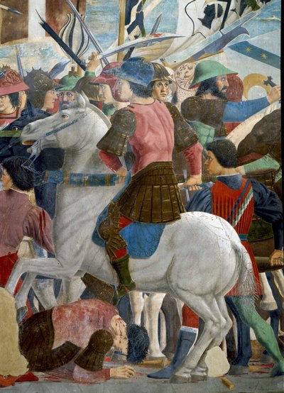 La leggenda della Vera Croce, la battaglia di Eraclio e Cosroe, completata nel 1464 (dettaglio) da Piero della Francesca