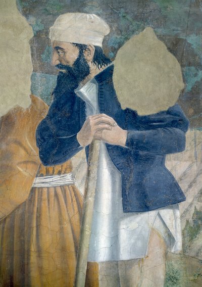 La leggenda della Vera Croce (dettaglio di uno spettatore) da Piero della Francesca