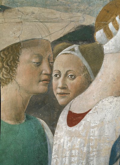 La leggenda della Vera Croce (dettaglio di due attendenti) da Piero della Francesca