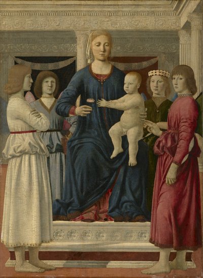 Vergine con Bambino in trono con quattro angeli da Piero della Francesca