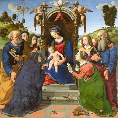 Madonna con Bambino in trono e i santi Pietro, Giovanni Evangelista, Elisabetta d