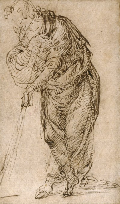 Figura in piedi appoggiata a un bastone, c.1510 da Piero di Cosimo
