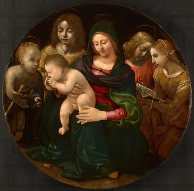 Vergine e Bambino con il giovane San Giovanni Battista, Santa Cecilia e angeli da Piero di Cosimo
