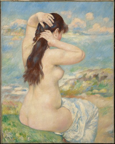 Una bagnante che si sistema i capelli da Pierre-Auguste Renoir