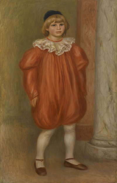 Claude Renoir in costume da clown da Pierre-Auguste Renoir