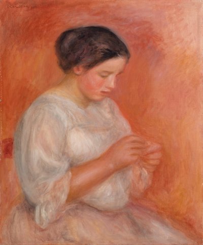 Donna che cuce da Pierre-Auguste Renoir