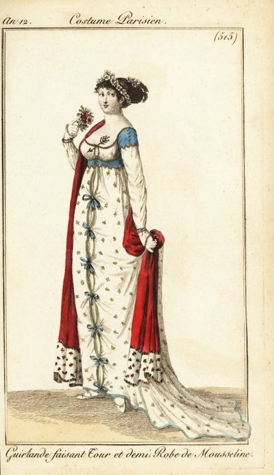 Donna con i capelli legati con una ghirlanda, Parigi da Pierre Charles Baquoy