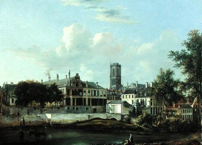 Vista della Schelda e della Cattedrale di San Bavone, Gand da Pierre François De Noter