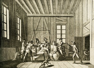 Assassinio di Jean-Paul Marat nel 1793 da Pierre Gabriel Berthault