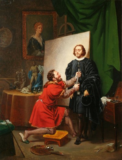 Aretino nello studio di Tintoretto, c.1822 da Pierre Nolasque Bergeret