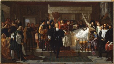 Onori resi a Raffaello sul letto di morte da Pierre-Nolasque Bergeret