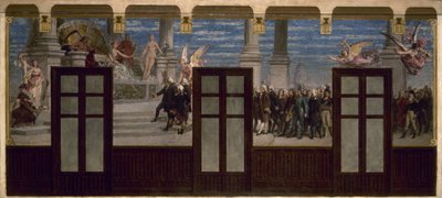 Bozzetto per il municipio del 20° arrondissement: I grandi uomini della Rivoluzione davanti al tribunale della posterità da Pierre Paul Lêon Glaize