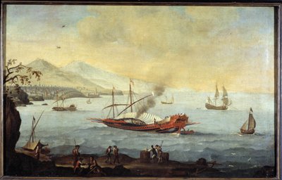 Una galea nel porto di Marsiglia da Pierre (school of) Puget