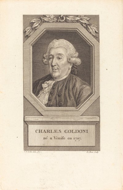 Carlo Goldoni da Pierre Adrien Le Beau after Charles Nicolas Cochin II