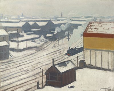 Gare Montparnasse nella neve, 1913 da Albert Marquet