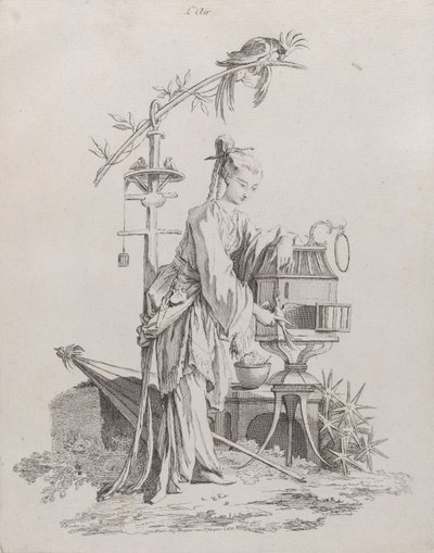 Aria, da I Quattro Elementi, 1738-49 da Pierre Alexandre Aveline