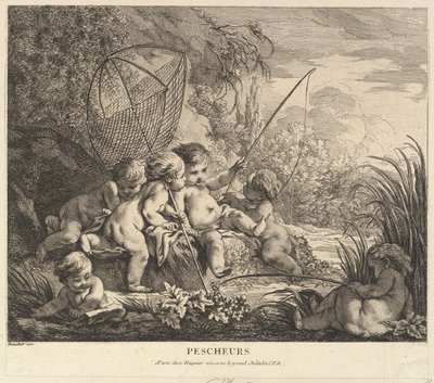 Bambini che Pescano da Pierre Alexandre Aveline