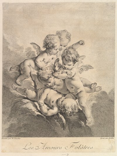 Bambini che giocano da Pierre Alexandre Aveline