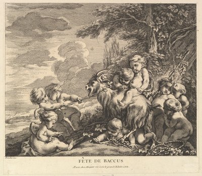 La festa di Bacco, ca. 1738 da Pierre Alexandre Aveline