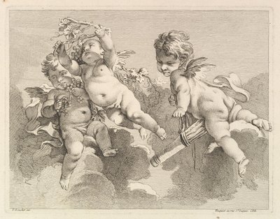 Tre amori, uno con una faretra, l