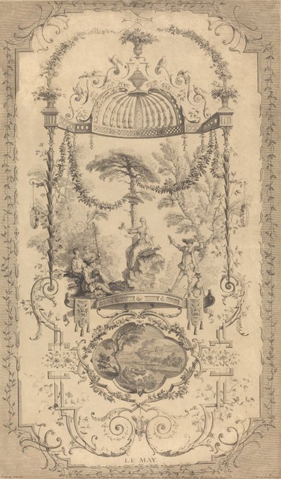LeMay da Pierre Alexandre Aveline after Antoine Watteau