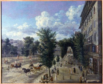 Il Boulevard des Capucines e la strada inferiore del bastione da Pierre Alexandre Pau de Saint Martin