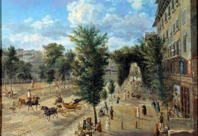 Il Boulevard des Capucines e la strada inferiore del bastione da Pierre Alexandre Pau de Saint Martin