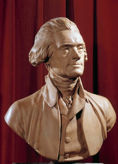 Busto di Thomas Jefferson (1742-1826) Presidente degli Stati Uniti da Pierre Alexandre Wille