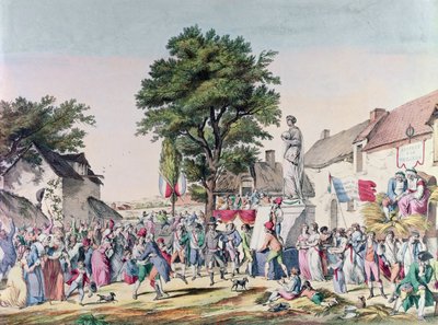 Festa del villaggio in onore della vecchiaia al tempo della Rivoluzione Francese, 1795 da Pierre Alexandre Wille