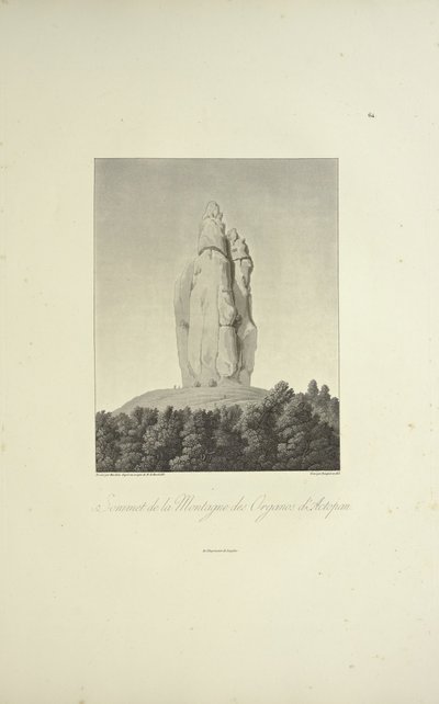 Cima della Montagna di Organos, Actopan, inciso da Bouquet, illustrazione da 