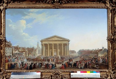 Cerimonia di posa della prima pietra della nuova Chiesa di Santa Genoveffa il 6/09/1764 vicino al Pantheon. Dipinto di Pierre Demachy (1723-1807) da Pierre Antoine Demachy