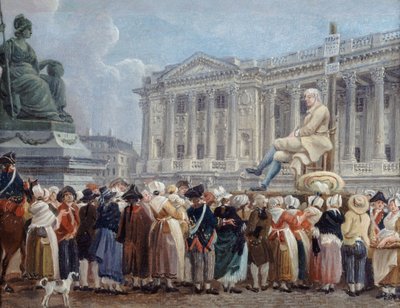 Esposizione di Pierre Nicolas Perrin sulla piazza della Rivoluzione, il 29 vendemmiaio da Pierre Antoine Demachy
