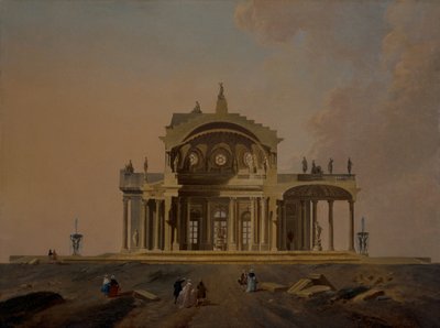 Studi architettonici fantastici con figure da Pierre Antoine Demachy