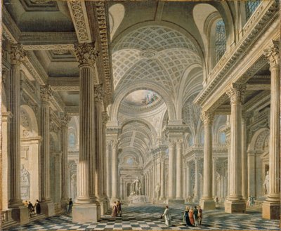 Interno della chiesa della Madeleine secondo il progetto dell