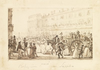 Robespierre e i suoi complici condotti alla loro esecuzione, 1794 da Pierre Antoine Demachy