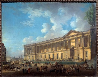 La colonnata del Louvre appena sgomberata da Pierre Antoine Demachy