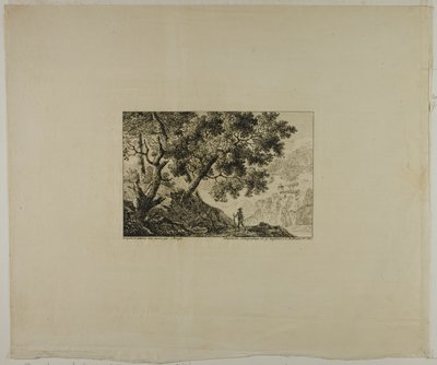 Paesaggio con uomo che porta il bastone da Pierre Antoine Mongin
