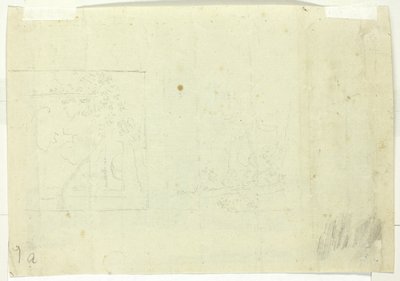 Due schizzi di un parco da Pierre Antoine Mongin