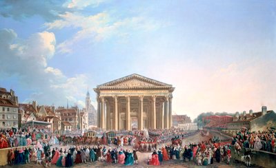 Cerimonia alla nuova chiesa di Santa Genoveffa, 1765 da Pierre Antoine de Machy