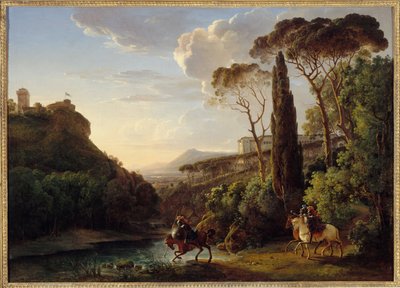 Paesaggio italiano con tre cavalieri da Pierre Athanase Chauvin