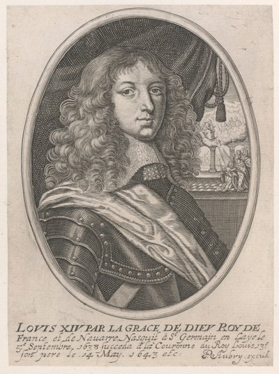 Ritratto di Luigi XIV (Louis XIV par la Grace de Dieu Roy de France et de Navarre) da Pierre Aubry