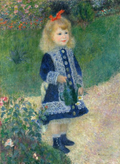 Una ragazza con un annaffiatoio da Pierre Auguste Renoir