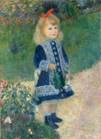 Una ragazza con un annaffiatoio da Pierre Auguste Renoir