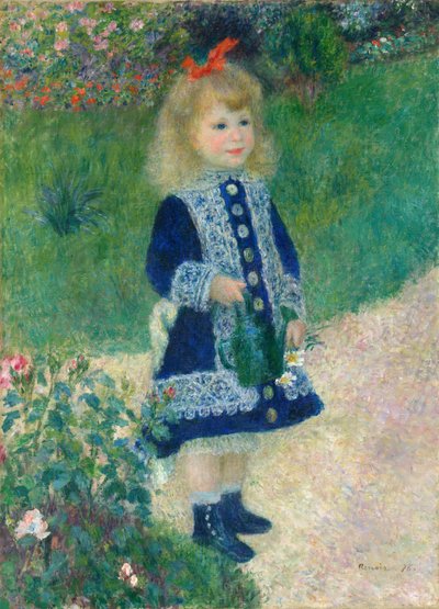 Una ragazza con un annaffiatoio, 1876 da Pierre Auguste Renoir