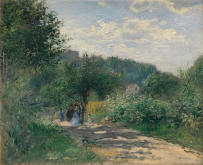 Una strada a Louveciennes, ca. 1870 da Pierre Auguste Renoir